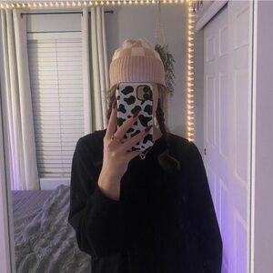 Pink Knit Beanie
